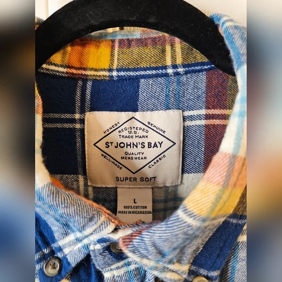 Mens Flannel Button Down Shirt - Picture 2 of 4